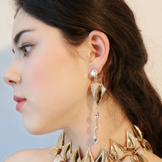 【Papillon de Mer】Boucles d'oreilles Clip Cristal