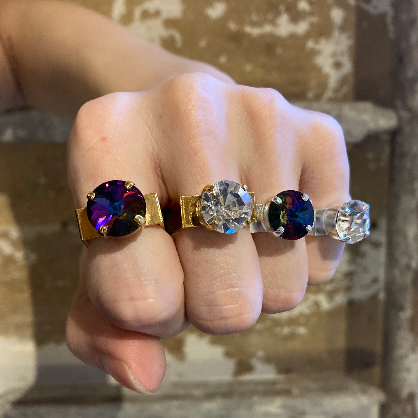 【SquareRing】スクエアリング ラウンド ストーン L