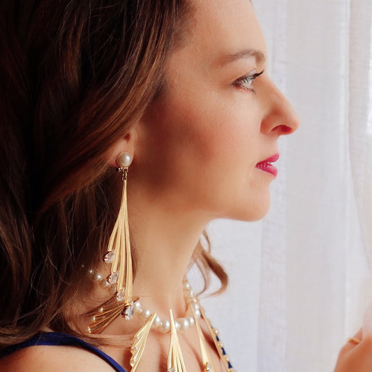 【Poseidon Fin】 Boucles d'oreilles Clip Statement