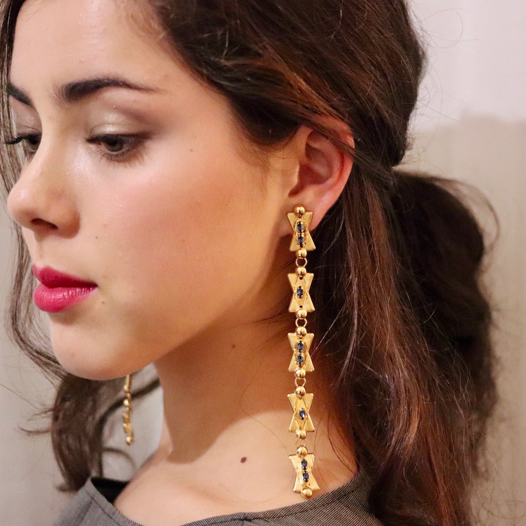 【Indigo】インディゴ ロング イヤリング