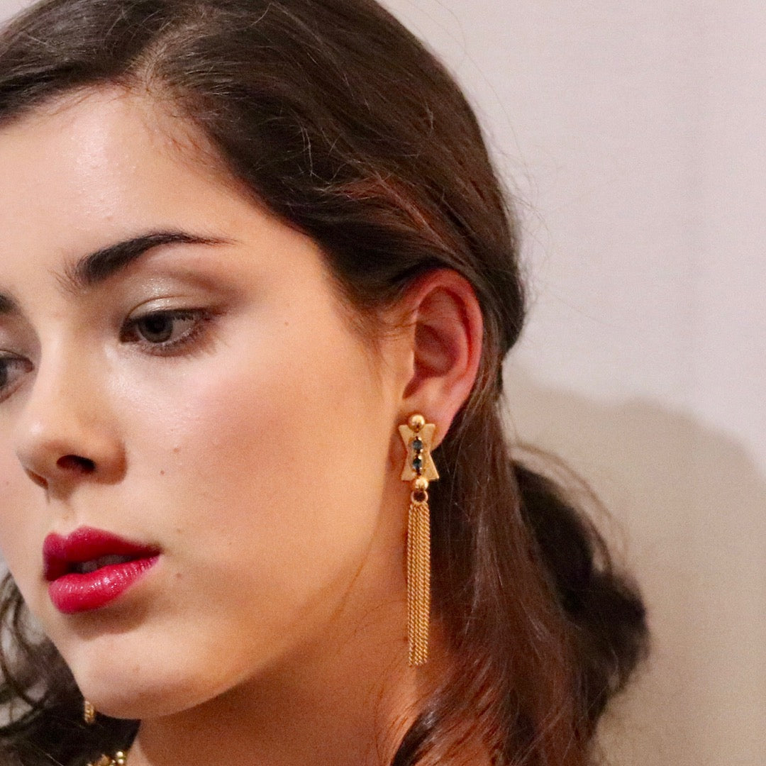 【Indigo】インディゴ フリンジ ピアス