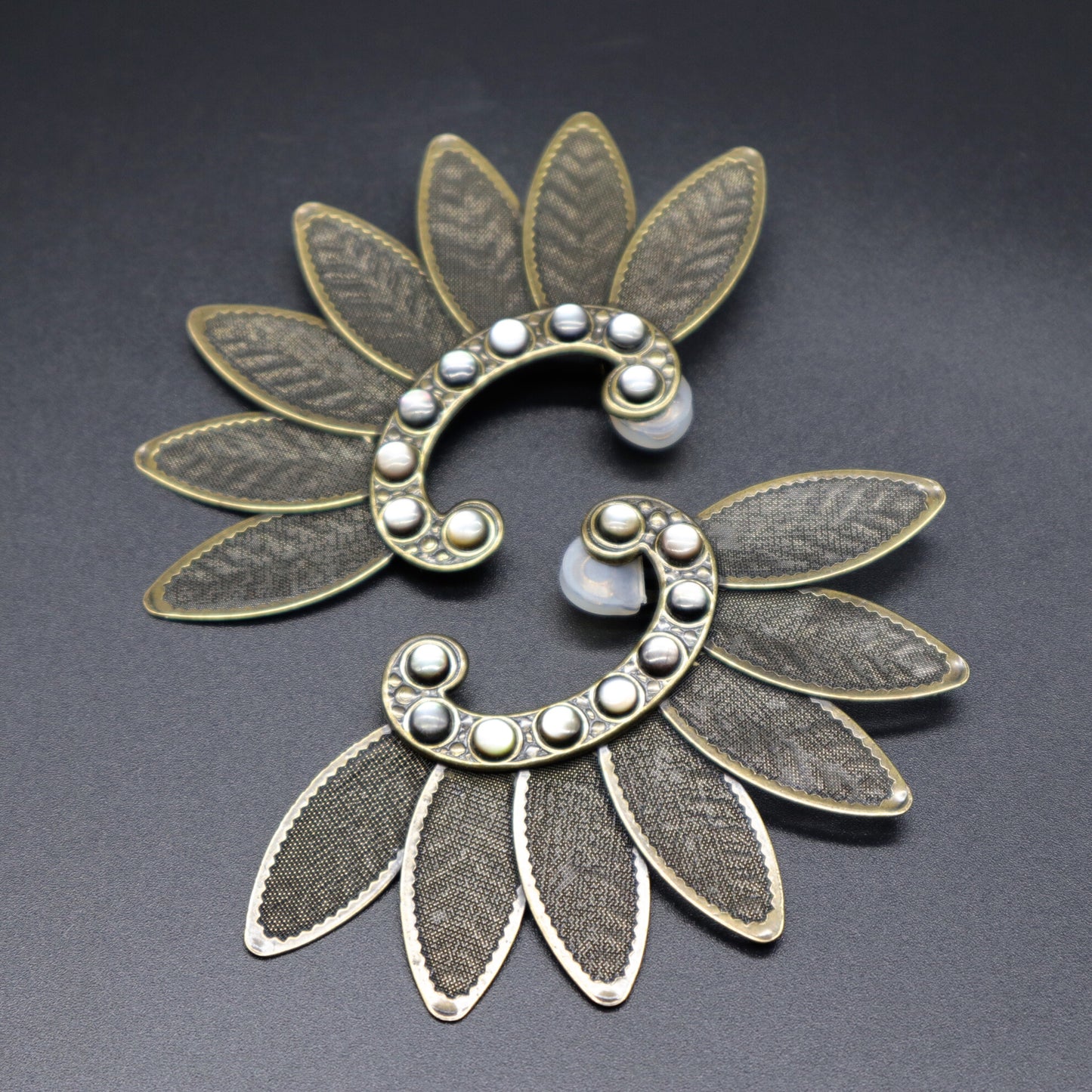 【Nara】Lotus Statement Clip-on Earrings