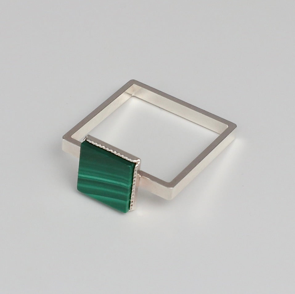 【SquareRing】スクエアリング キャレ マラカイト
