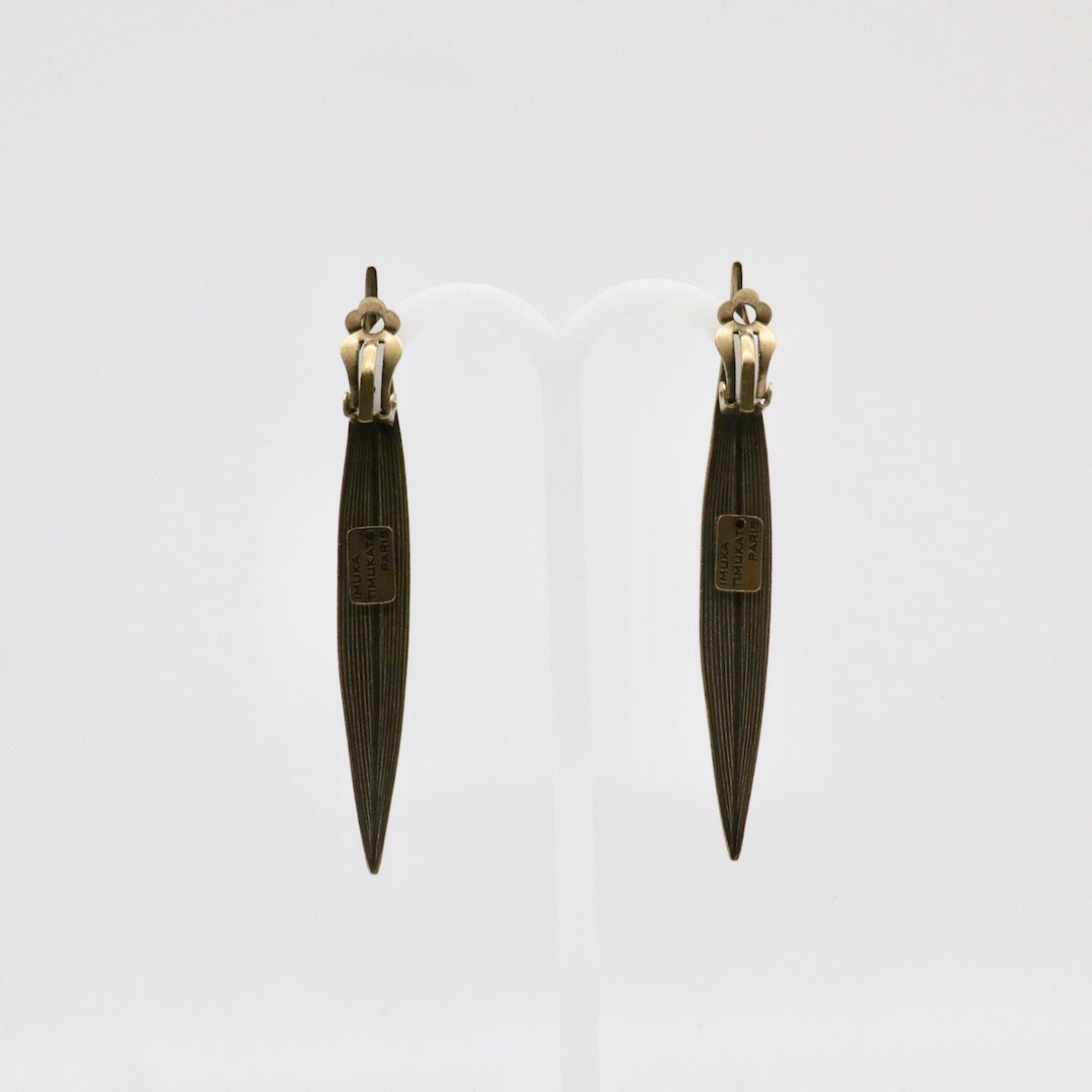 【Pallade et il Centauro】Boucles d'oreilles Clip Feuille L