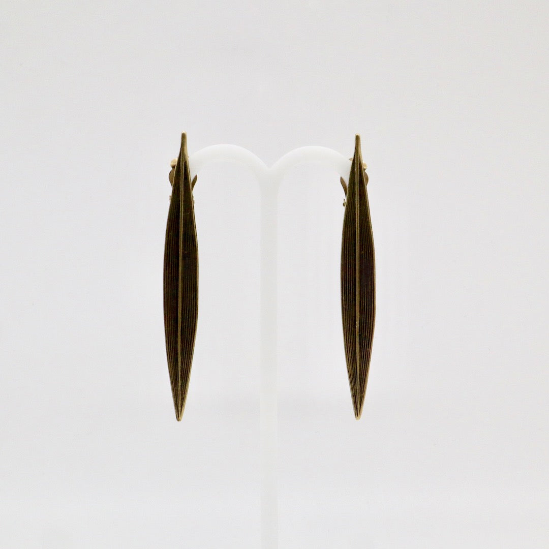 【Pallade et il Centauro】Boucles d'oreilles Clip Feuille L