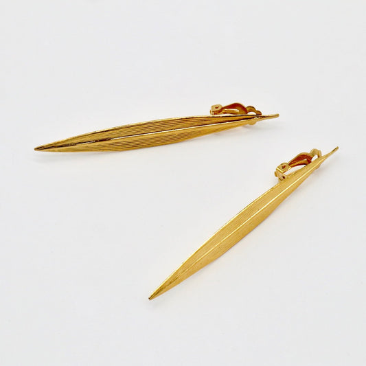 【Pallade et il Centauro】Boucles d'oreilles Clip Feuille L