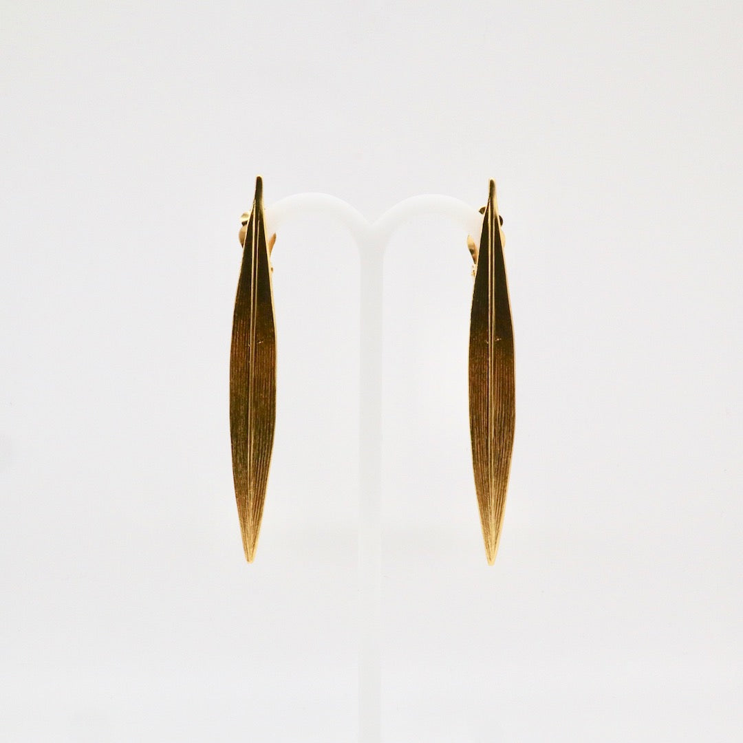 【Pallade et il Centauro】Boucles d'oreilles Clip Feuille L