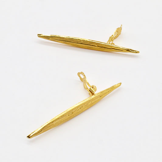 【Pallade et il Centauro】Boucles d'oreilles Clip Feuille M