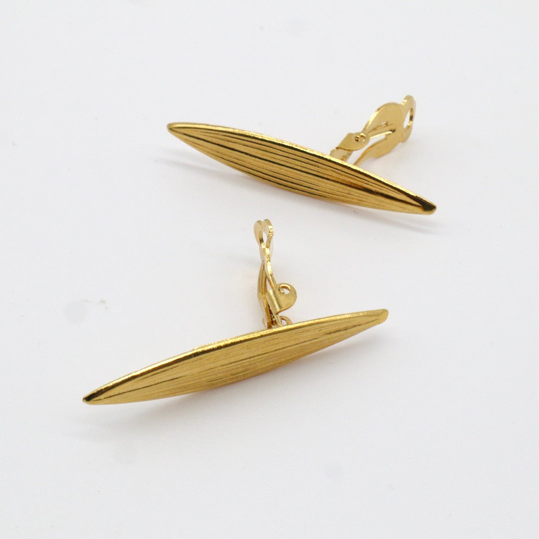 【Pallade et il Centauro】Boucles d'oreilles Clip Feuille S