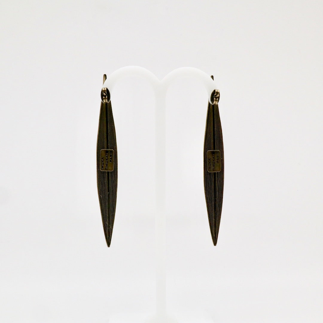 【Pallade et il Centauro】Boucles d'oreilles Percées Feuille L