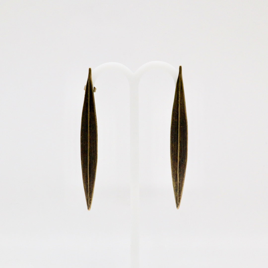 【Pallade et il Centauro】Boucles d'oreilles Percées Feuille L