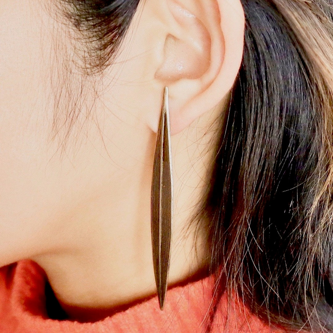 【Pallade et il Centauro】Boucles d'oreilles Percées Feuille L