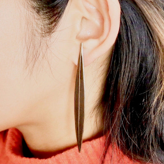 【Pallade et il Centauro】Boucles d'oreilles Percées Feuille L