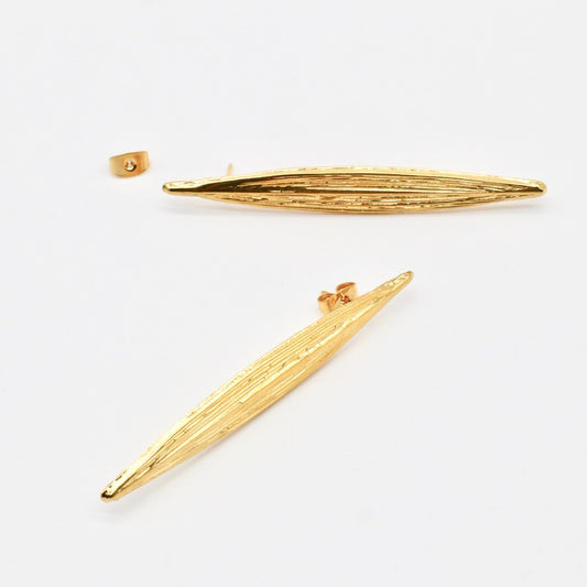 【Pallade et il Centauro】Boucles d'oreilles Percées Feuille M