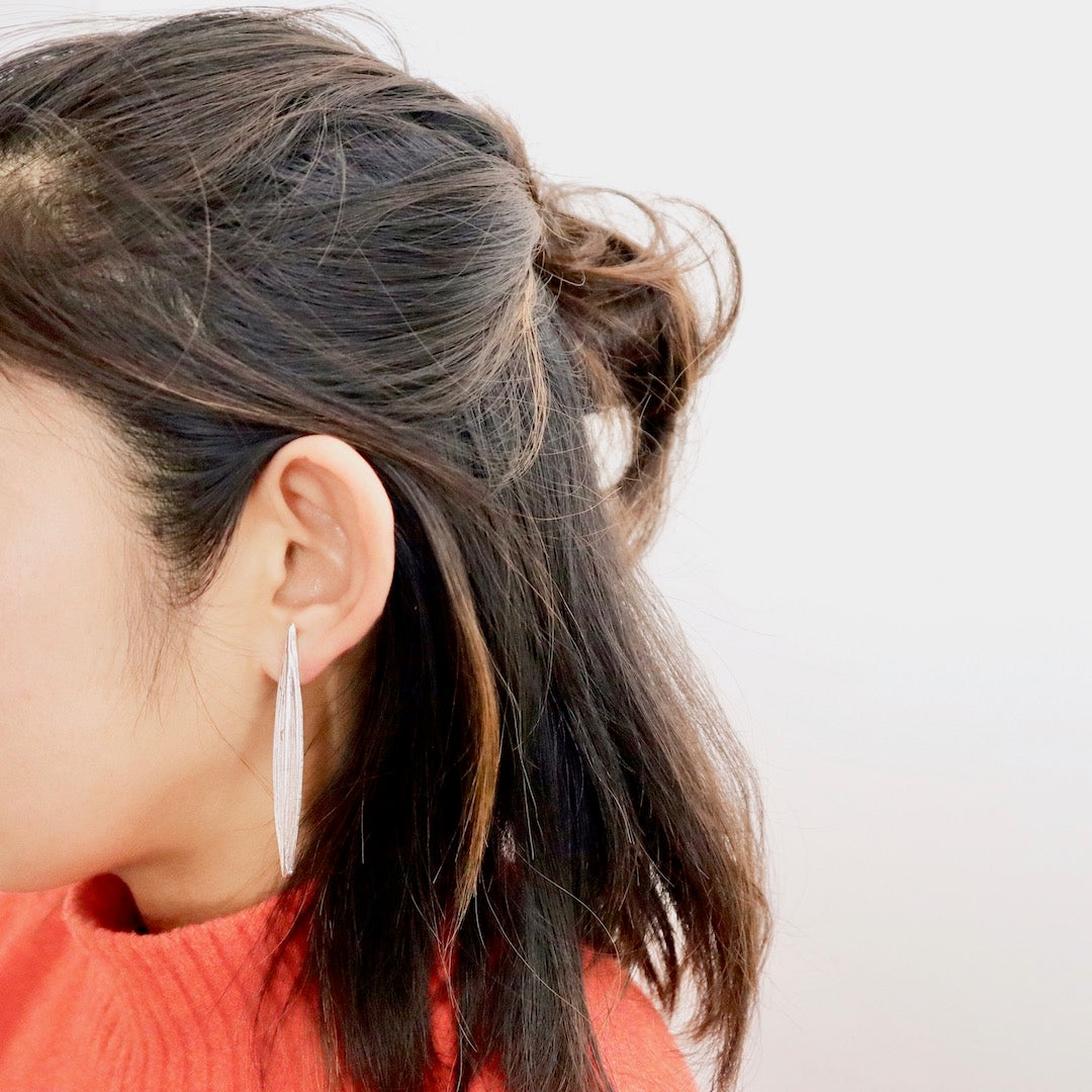 【Pallade et il Centauro】Boucles d'oreilles Percées Feuille M