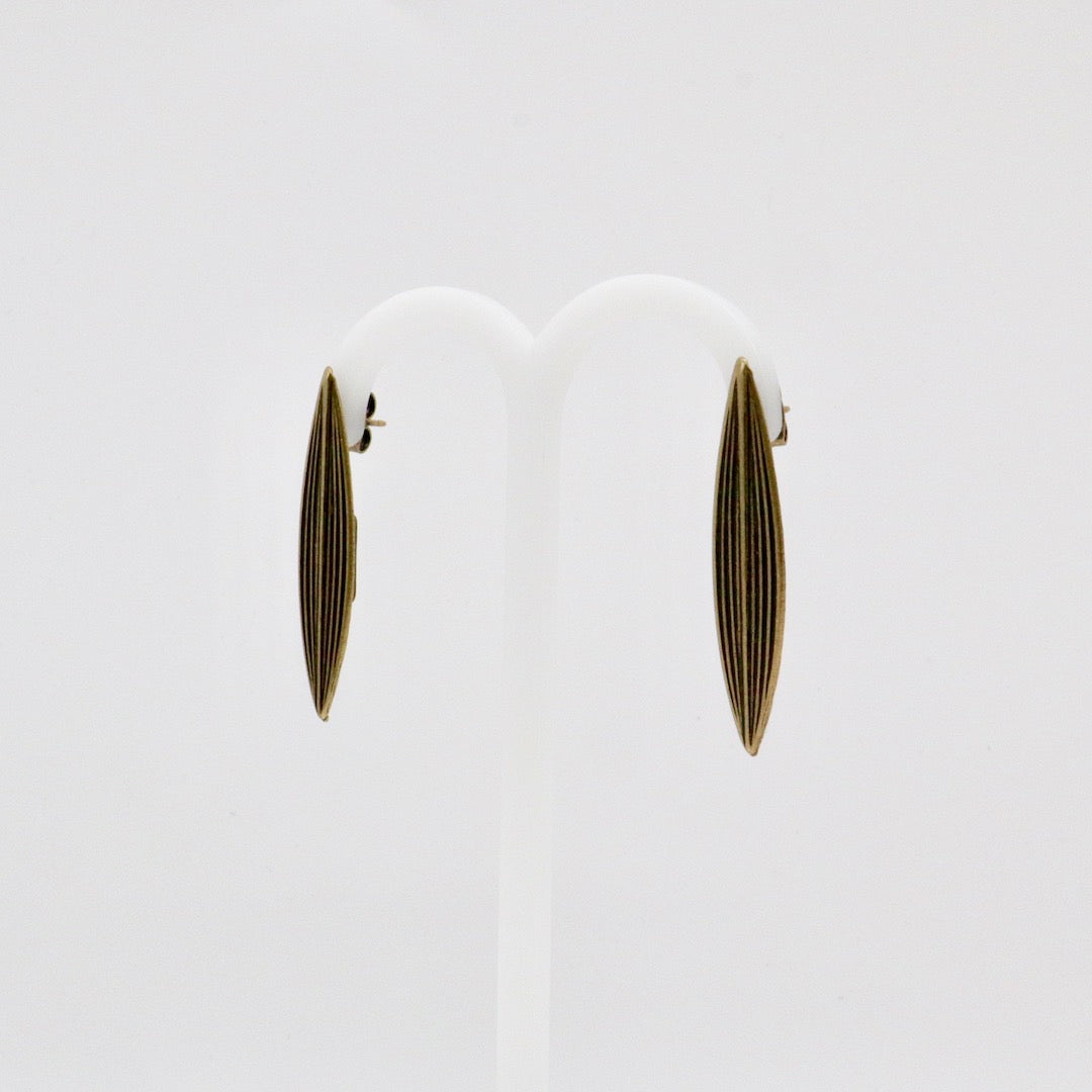 【Pallade et il Centauro】Boucles d'oreilles Percées Feuille S