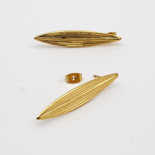 【Pallade et il Centauro】Boucles d'oreilles Percées Feuille S