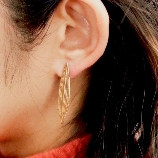 【Pallade et il Centauro】Boucles d'oreilles Percées Feuille S
