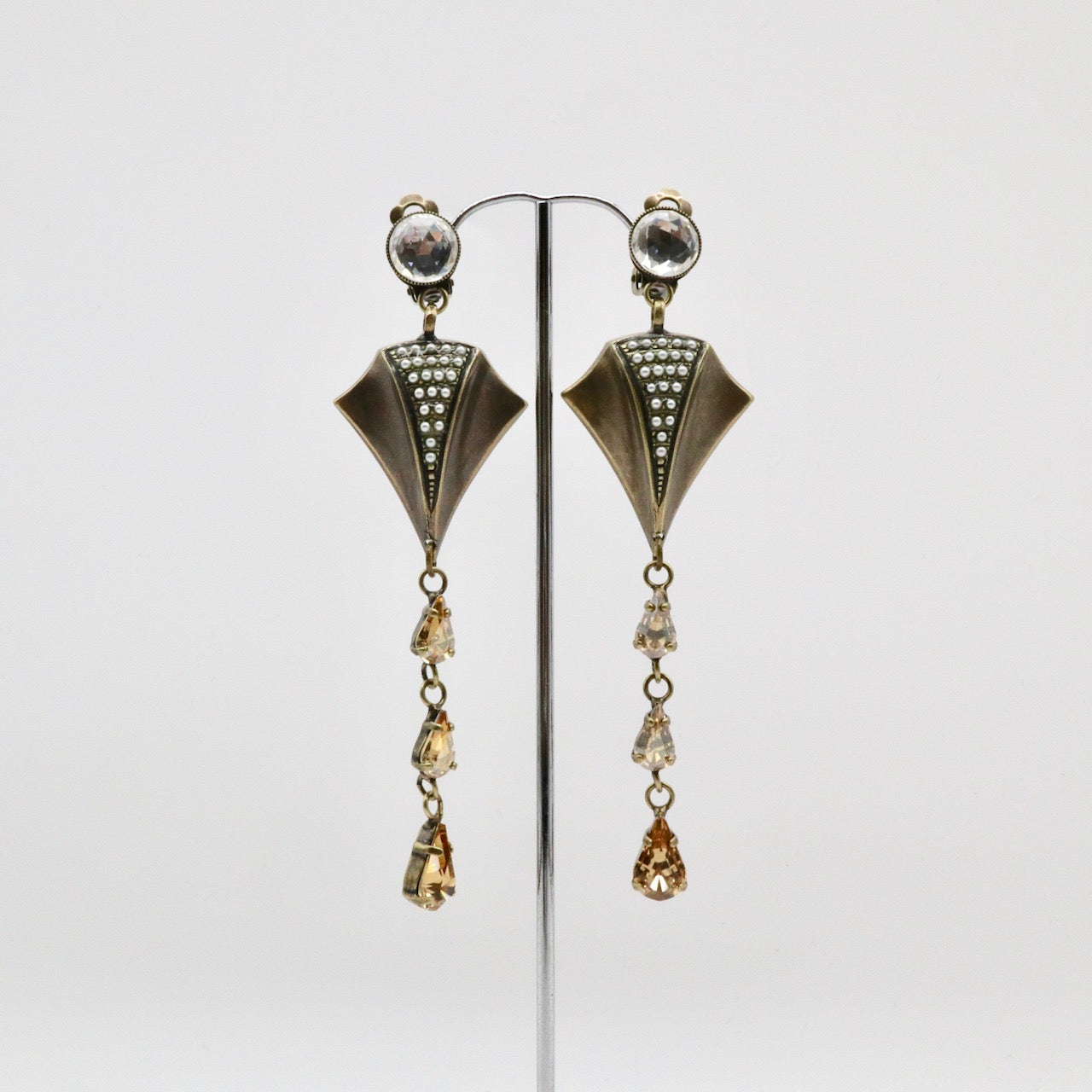 【Papillon de Mer】Boucles d'oreilles Clip Cristal