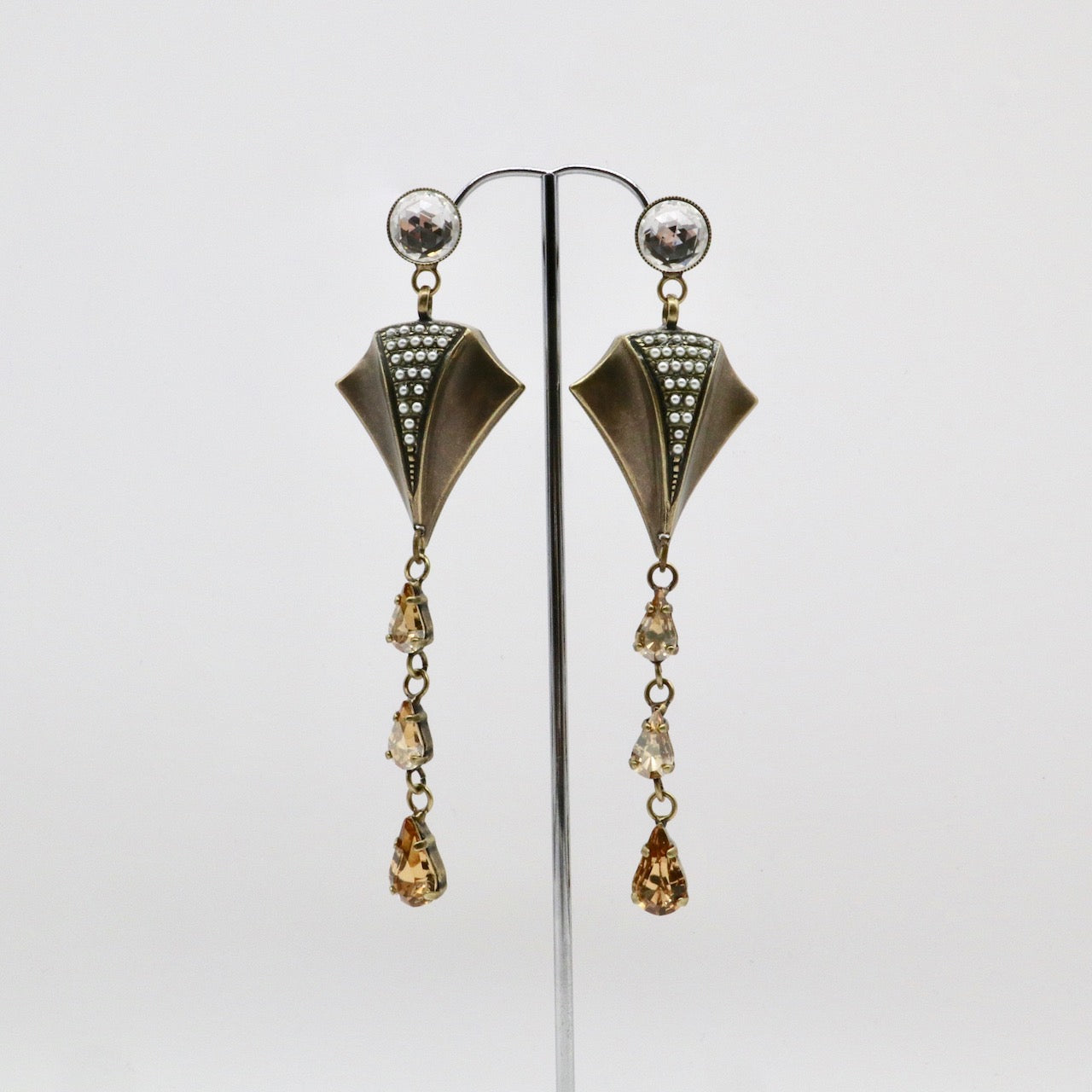 【Papillon de Mer】Boucles d'oreilles Percées Cristal