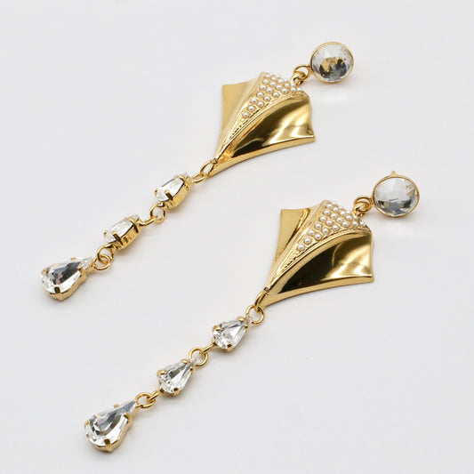 【Papillon de Mer】Boucles d'oreilles Percées Cristal