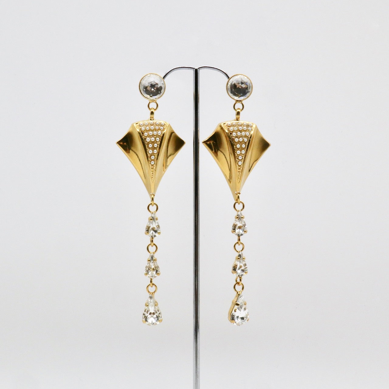 【Papillon de Mer】Boucles d'oreilles Percées Cristal