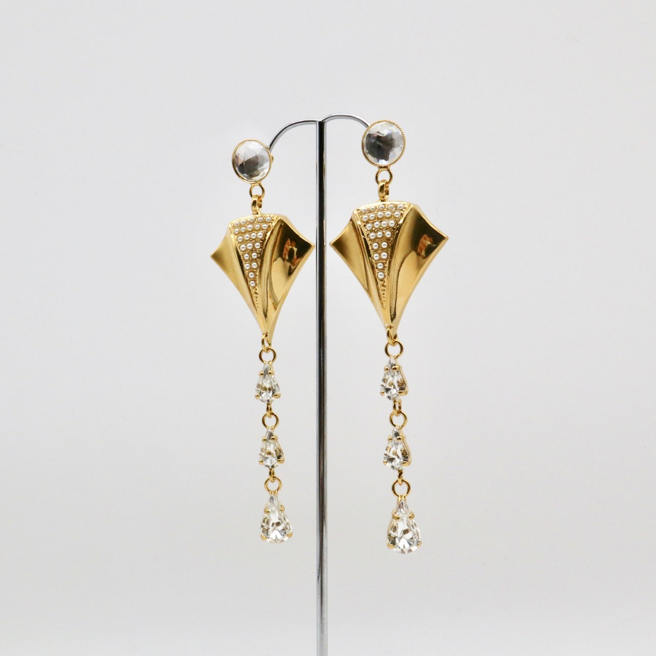 【Papillon de Mer】Boucles d'oreilles Percées Cristal