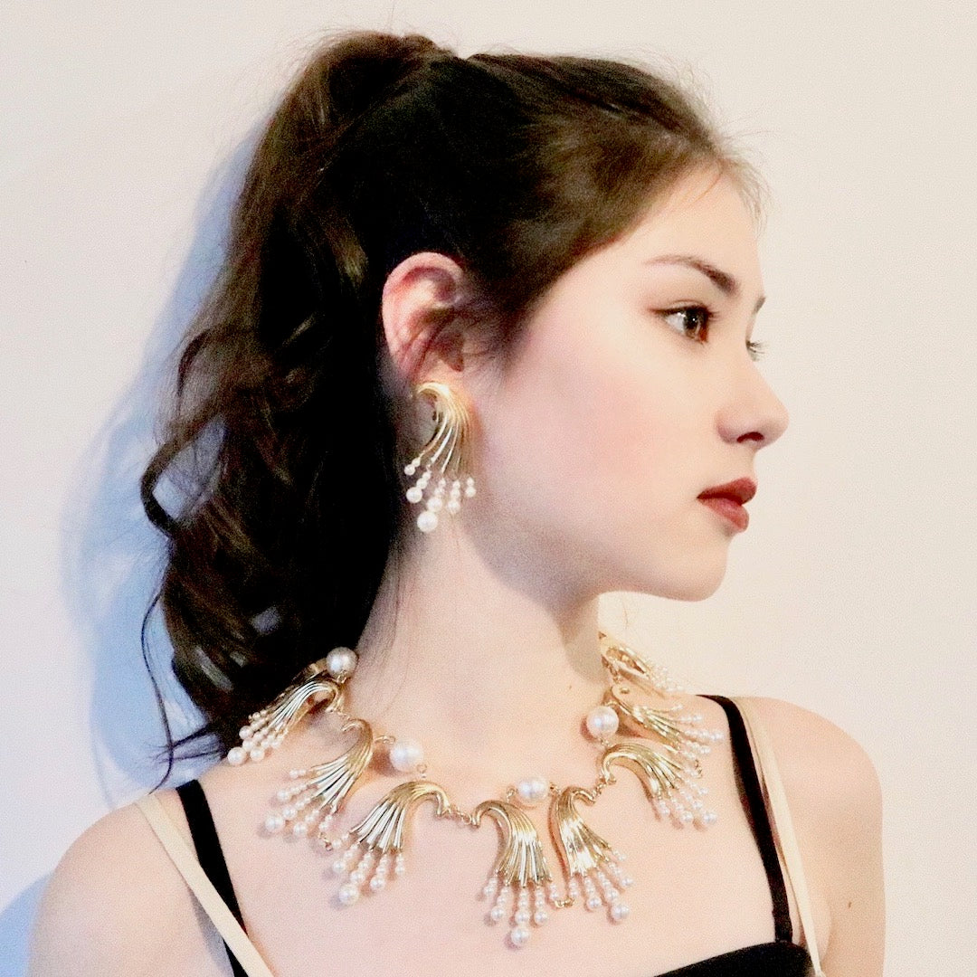 【Anémone de Mer】Boucles d'oreilles Percées