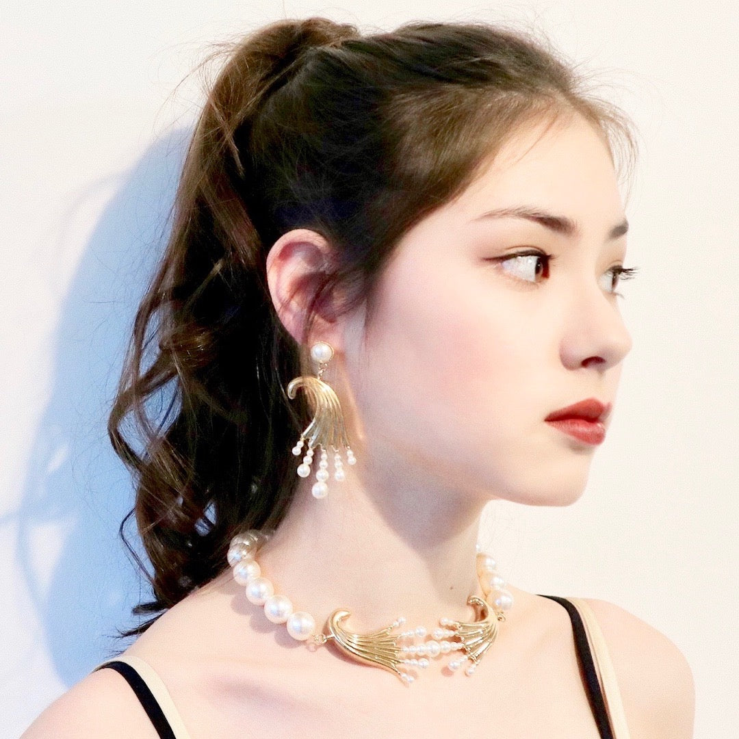 【Anémone de Mer】Boucles d'oreilles Percées Pendantes