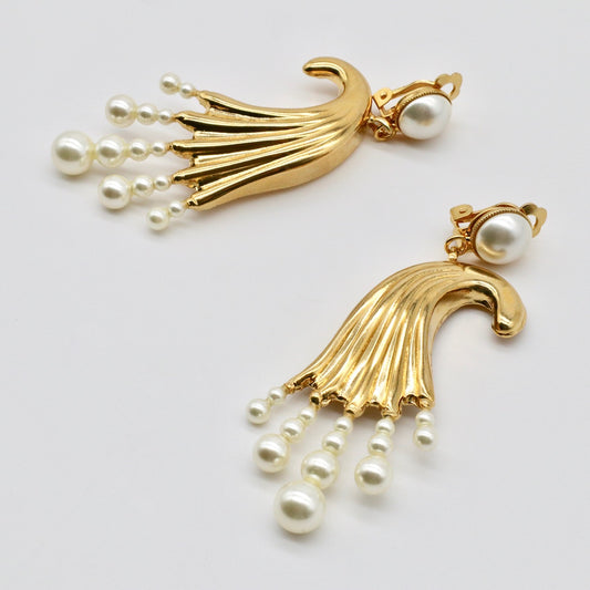 【Anémone de Mer】Boucles d'oreilles Clip Pendantes