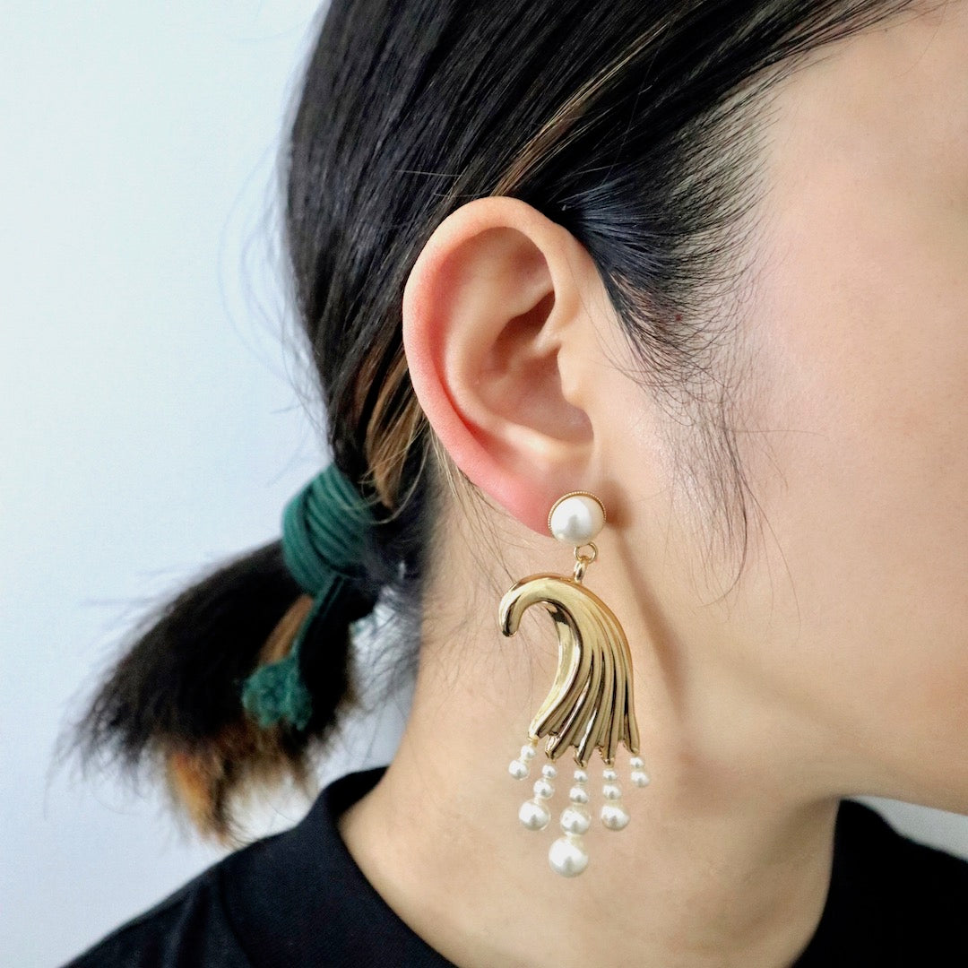 【Anémone de Mer】Boucles d'oreilles Percées Pendantes