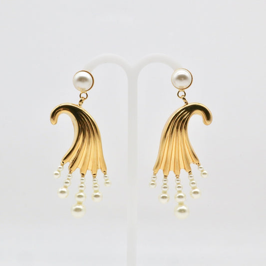 【Anémone de Mer】Boucles d'oreilles Percées Pendantes