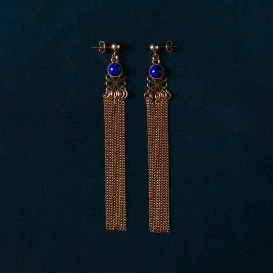 【Gustave Moreau - Cléopâtre】ギュスターヴ・モロー クレオパトラ スーパーロング フリンジ ピアス