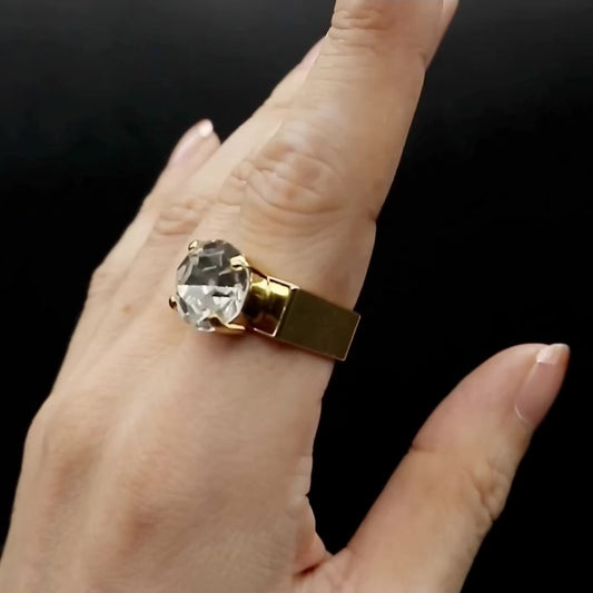 【SquareRing】スクエアリング ラウンド ストーン L