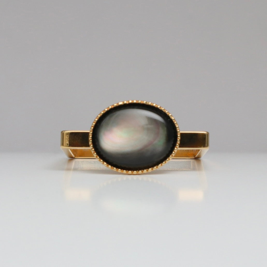 【SquareRing】スクエアリング ブラック マザー オブ パール S