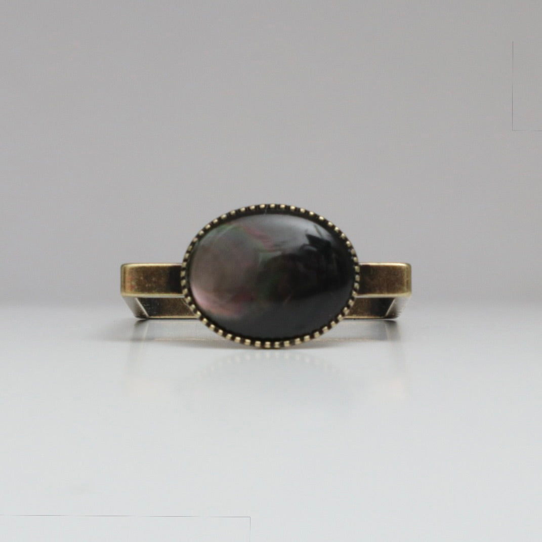 【SquareRing】スクエアリング ブラック マザー オブ パール S