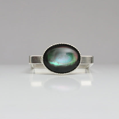 【SquareRing】スクエアリング ブラック マザー オブ パール S