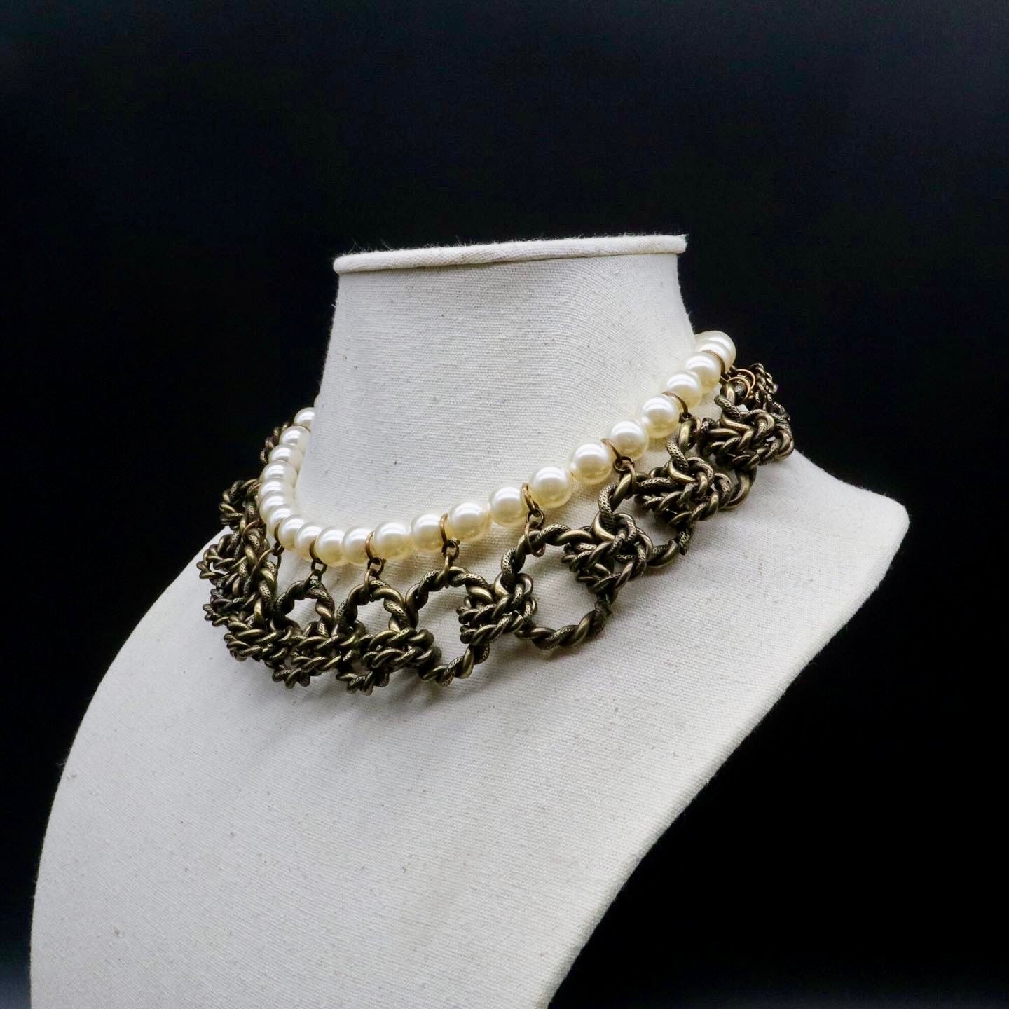 【Empire Byzantin】Statement Pearl Necklace