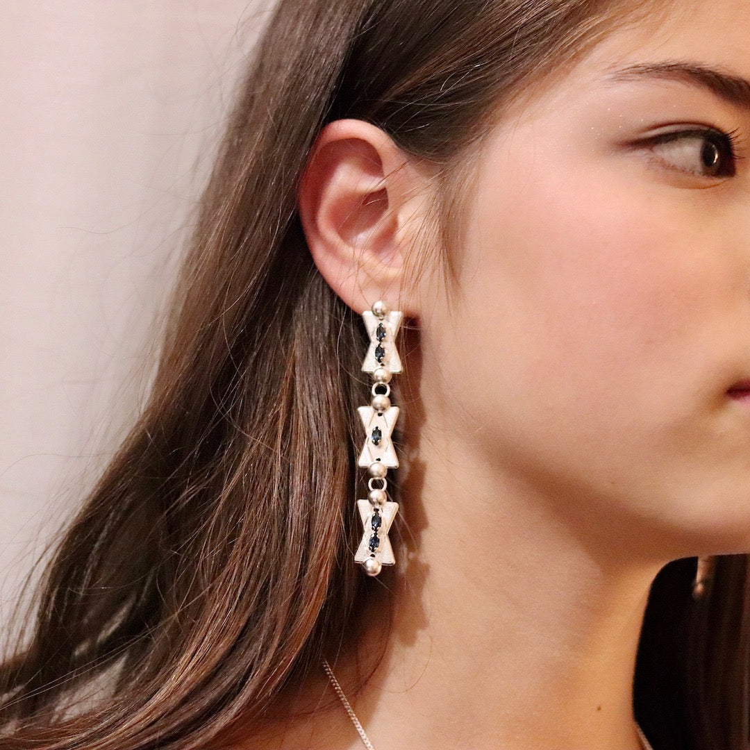 【Indigo】Triple Pierced Earrings