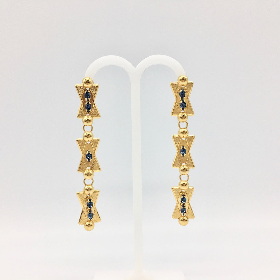 【Indigo】Triple Pierced Earrings