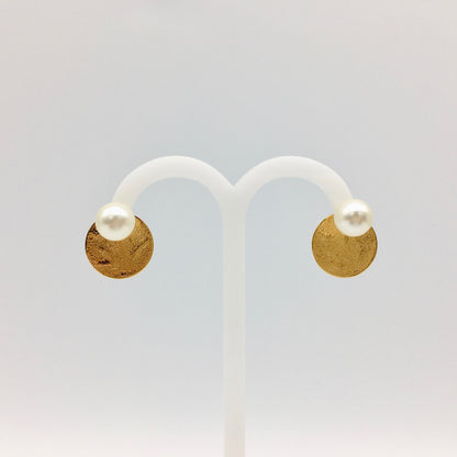 【Médaillon】Pearl Pierced Earrings