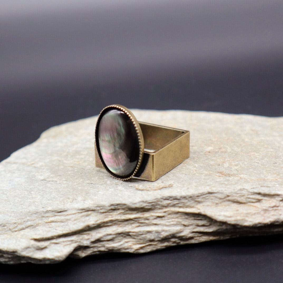 【SquareRing】Black Mother of Pearl L