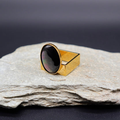 【SquareRing】Black Mother of Pearl L