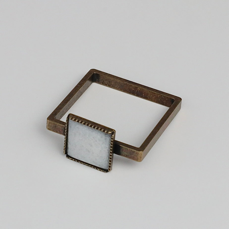 [SquareRing] Carré Quartz Blanc