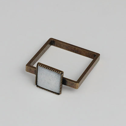 [SquareRing] Carré Quartz Blanc