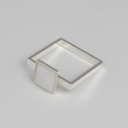 [SquareRing] Carré Quartz Blanc