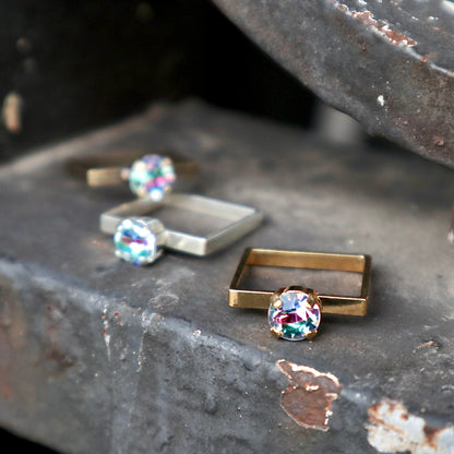 【SquareRing】Round Stone S Bleu