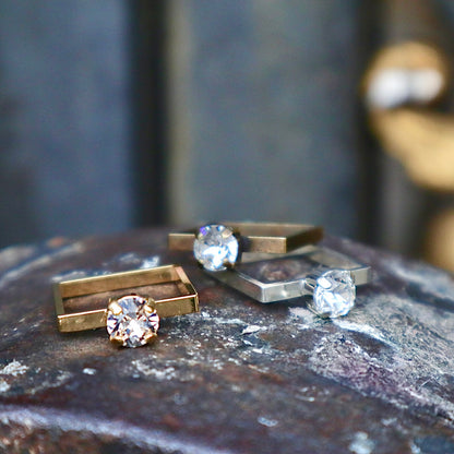 【SquareRing】Round Stone S Cristal