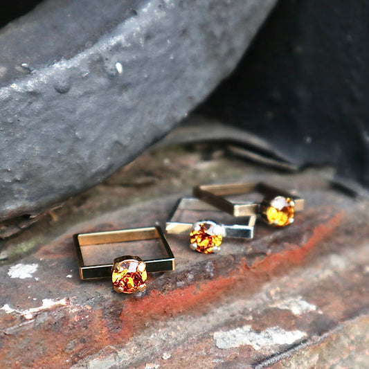 【SquareRing】Round Stone S Topaze