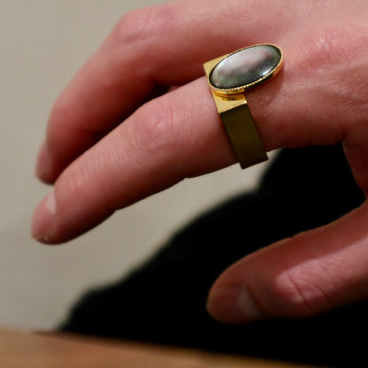 【SquareRing】Black Mother of Pearl L